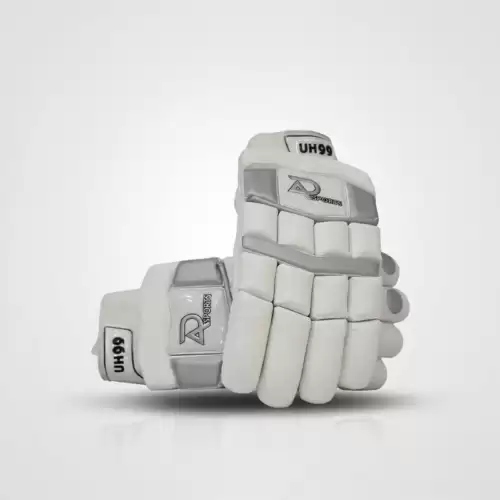 AR Silver Block White Cricket Gloves