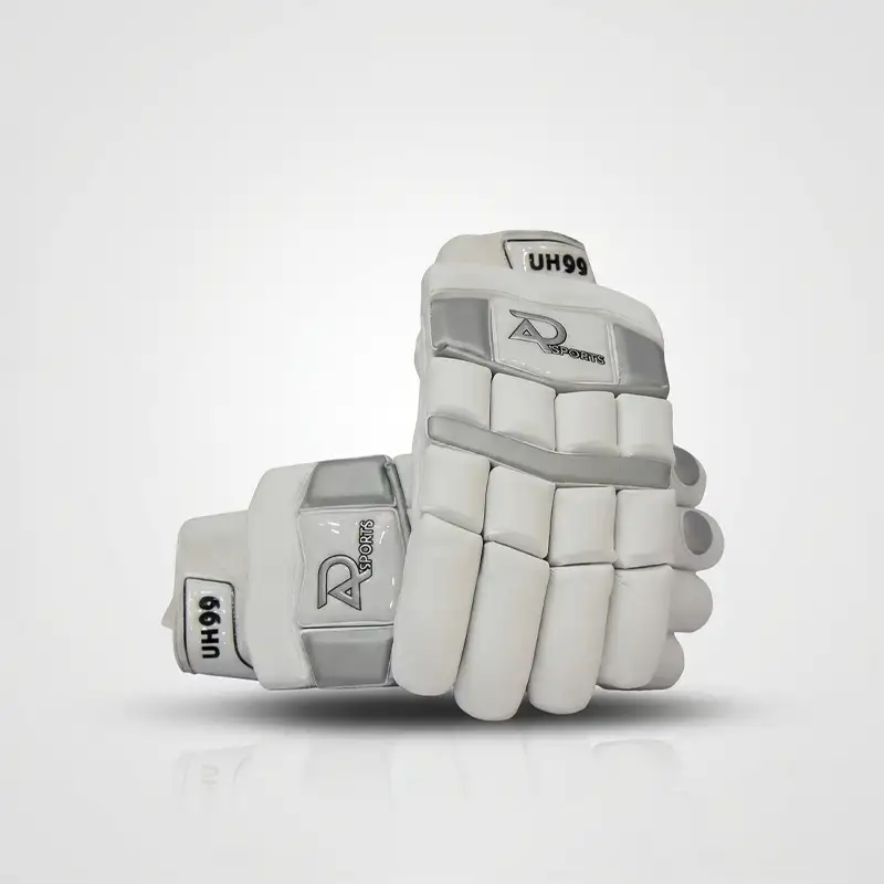 AR Silver Block White Cricket Gloves